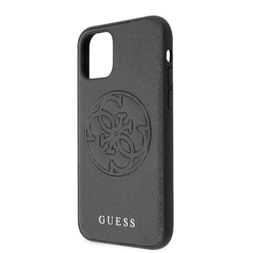Kup Guess Apple Tasche GUHCN61RSSASBK iPhone 11 schwarz/schwarz Hartschalenetui Saffiano 4G Circle Logo - GUE235BLK - {ean13} - Sklep Home Screen