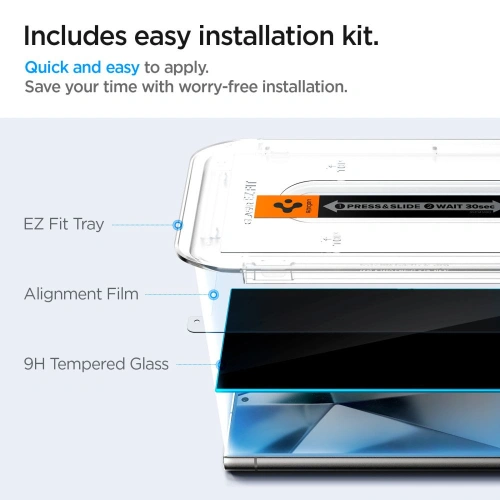 Kup Szkło hartowane Spigen GLAS.tR ez Fit Samsung Galaxy S24 Ultra Privacy [2 PACK] - SPN3395 - {ean13} - Sklep Home Screen