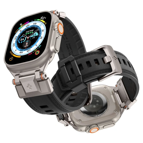 Kup Pasek Spigen DuraPro Armor PU Apple Watch 4/5/6/7/8/9/SE/Ultra 42/44/45/49mm Fekete - SPN3396 - {ean13} - Sklep Home Screen