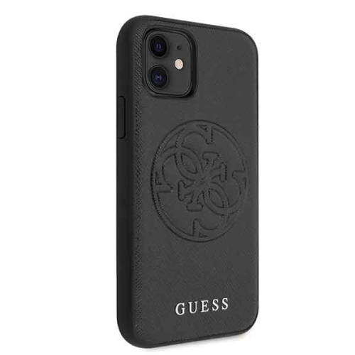 Kup Guess Apple Tasche GUHCN61RSSASBK iPhone 11 schwarz/schwarz Hartschalenetui Saffiano 4G Circle Logo - GUE235BLK - {ean13} - Sklep Home Screen