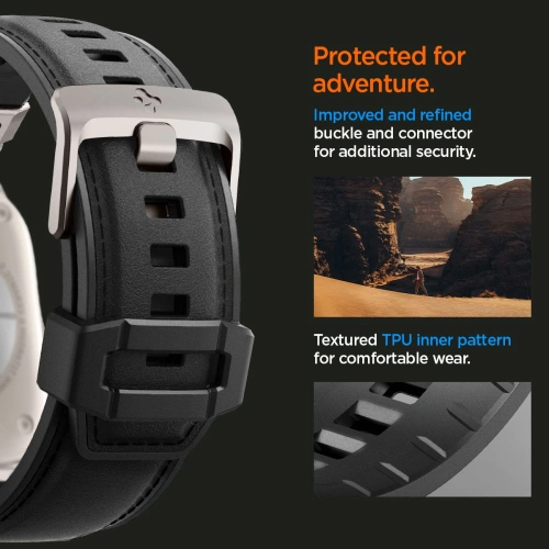 Kup Pasek Spigen DuraPro Armor PU Apple Watch 4/5/6/7/8/9/SE/Ultra 42/44/45/49mm Fekete - SPN3396 - {ean13} - Sklep Home Screen
