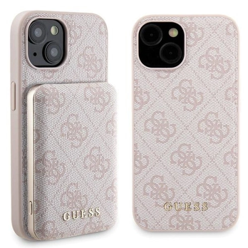 Kup Set Guess GUBPM5P15S4GEMGP Apple iPhone 15 Hardcase + Powerbank 5000mAh MagSafe 4G Metall-Logo rosa/pink - GUE3415 - {ean13} - Sklep Home Screen