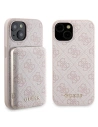 Zestav Guess GUBPM5P15S4GEMGP Apple iPhone 15 hardcase + Powerbank 5000mAh MagSafe 4G Metal Logo růžový/pink