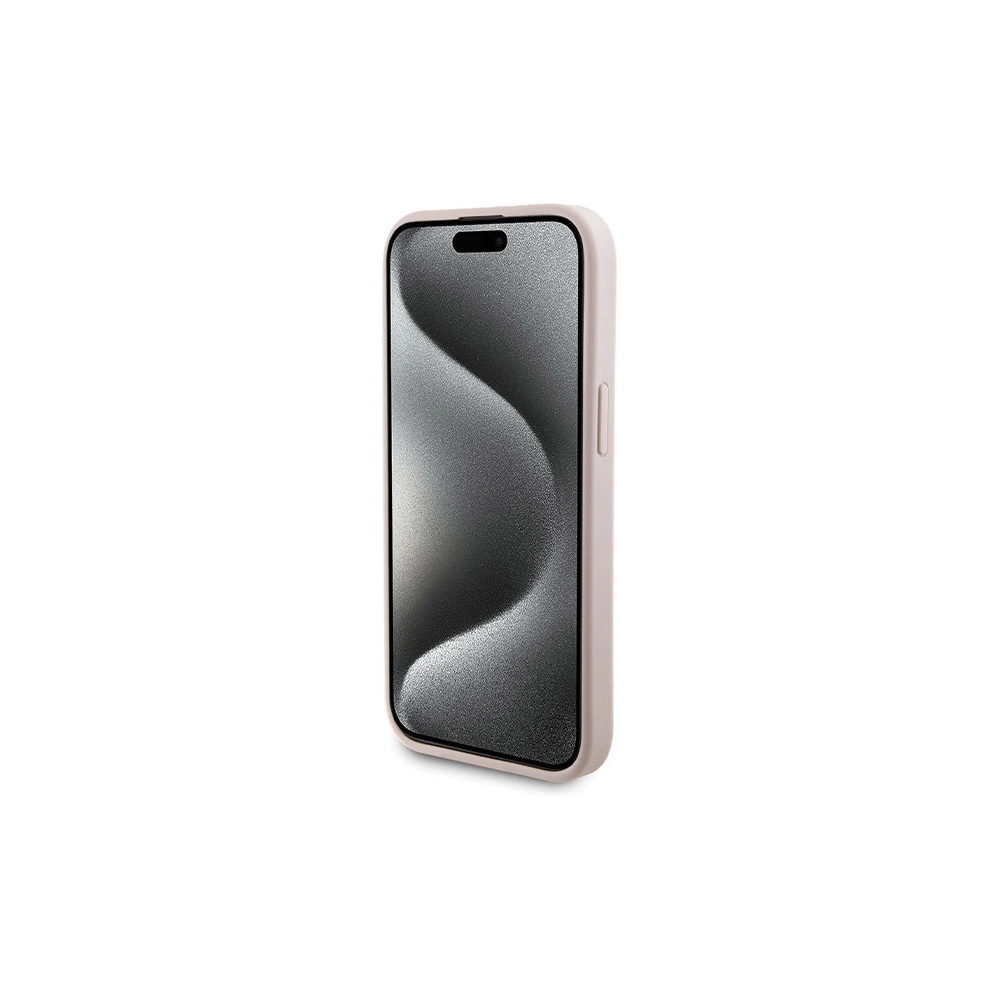 Zestaw Guess GUBPM5P15S4GEMGP Apple iPhone 15 hardcase + Powerbank 5000mAh MagSafe 4G Metal Logo różowy/pink