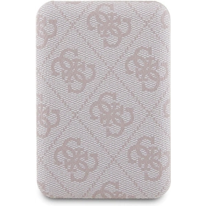 Zestaw Guess GUBPM5P15S4GEMGP Apple iPhone 15 hardcase + Powerbank 5000mAh MagSafe 4G Metal Logo różowy/pink