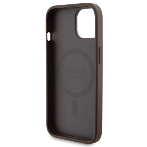 Kup Zestaw Guess GUBPM5P15S4GEMGW Apple iPhone 15 hardcase + Powerbank 5000mAh MagSafe 4G Metal Logo brązowy/brown - GUE3416 - {ean13} - Sklep Home Screen