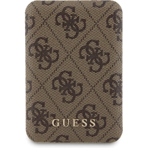 Buy Guess GUBPM5P15S4GEMGW Apple iPhone 15 hardcase + Powerbank 5000mAh MagSafe 4G Metal Logo brown - GUE3416 - {ean13} - Home Screen Store Europe