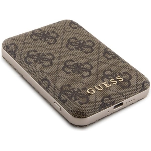 Buy Guess GUBPM5P15S4GEMGW Apple iPhone 15 hardcase + Powerbank 5000mAh MagSafe 4G Metal Logo brown - GUE3416 - {ean13} - Home Screen Store Europe