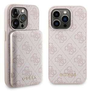 Kup Zestaw Guess GUBPM5P15X4GEMGP Apple iPhone 15 Pro Max hardcase + Powerbank 5000mAh MagSafe 4G Metal Logo różowy/pink - GUE3418 - {ean13} - Sklep Home Screen