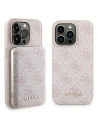 Sada Guess GUBPM5P15X4GEMGP Apple iPhone 15 Pro Max hardcase + Powerbank 5000mAh MagSafe 4G Metal Logo růžový/pink