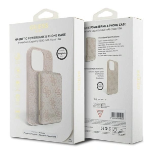 Kup Set Guess GUBPM5P15X4GEMGP Apple iPhone 15 Pro Max hardcase + Powerbank 5000mAh MagSafe 4G Metal Logo roz/pink - GUE3418 - {ean13} - Sklep Home Screen
