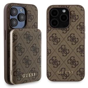 Kup Zestaw Guess GUBPM5P15X4GEMGW Apple iPhone 15 Pro Max hardcase + Powerbank 5000mAh MagSafe 4G Metal Logo brązowy/brown - GUE3419 - {ean13} - Sklep Home Screen
