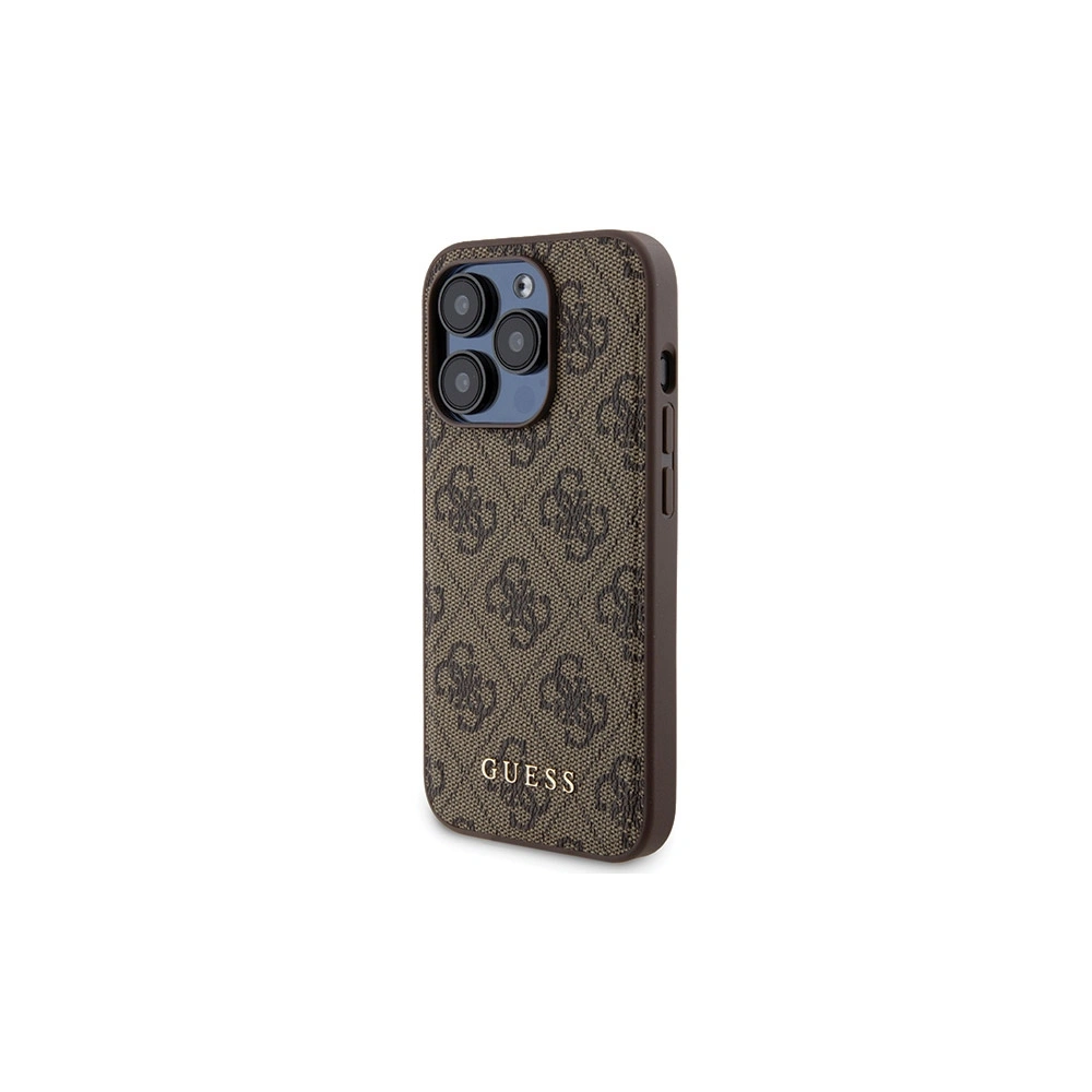 Zestaw Guess GUBPM5P15X4GEMGW Apple iPhone 15 Pro Max hardcase + Powerbank 5000mAh MagSafe 4G Metal Logo brązowy/brown