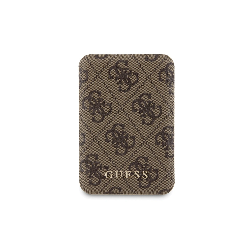 Zestaw Guess GUBPM5P15X4GEMGW Apple iPhone 15 Pro Max hardcase + Powerbank 5000mAh MagSafe 4G Metal Logo brązowy/brown