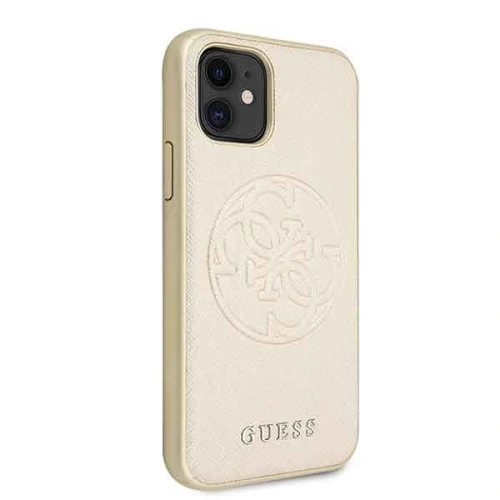 Kup Etui Guess GUHCN61RSSASGO Apple iPhone 11 auriu/hard case Saffiano 4G Circle Logo - GUE236GLD - {ean13} - Sklep Home Screen