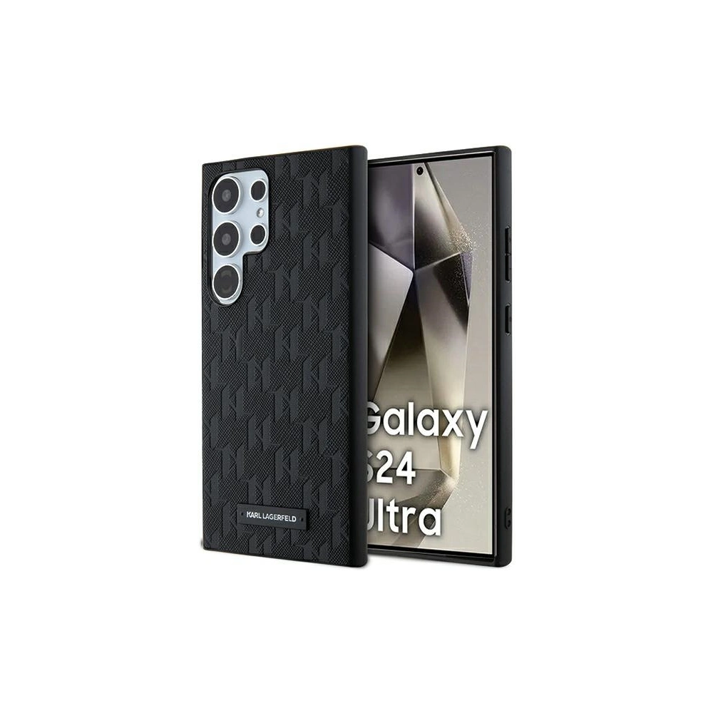 Etui Karl Lagerfeld KLHCS24LSAKLHPK Samsung Galaxy S24 Ultra hardcase Saffiano Mono Metal Logo czarny/black