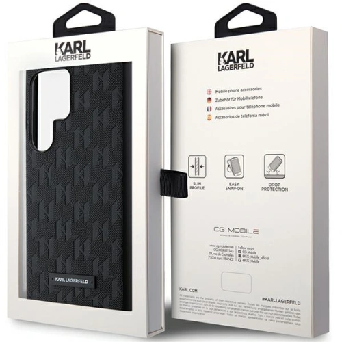 Kup Etui Karl Lagerfeld KLHCS24LSAKLHPK Samsung Galaxy S24 Ultra hardcase Saffiano Mono Metal Logo negru/black - KLD1951 - {ean13} - Sklep Home Screen