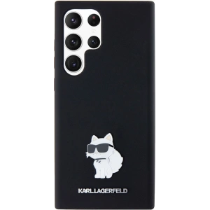 Buy Karl Lagerfeld KLHCS24LSMHCNPK Samsung Galaxy S24 Ultra hardcase Silicone Choupette Metal Pin black - KLD1952 - {ean13} - Home Screen Store Europe
