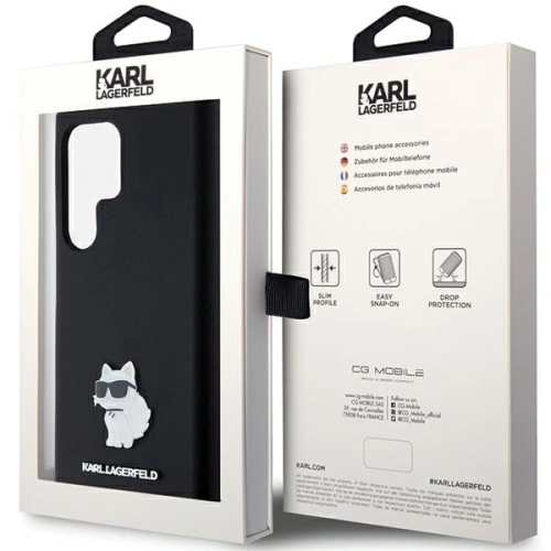 Kup Case Karl Lagerfeld KLHCS24LSMHCNPK Samsung Galaxy S24 Ultra Hartschale Silikon Choupette Metallpin schwarz/black - KLD1952 - {ean13} - Sklep Home Screen