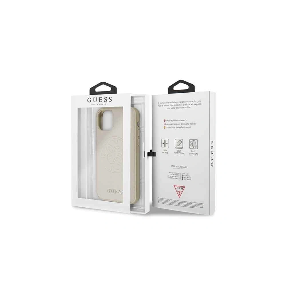 Etui Guess GUHCN61RSSASGO Apple iPhone 11 złoty/gold hard case Saffiano 4G Circle Logo