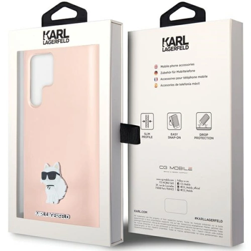 Kup Etui Karl Lagerfeld KLHCS24LSMHCNPP Samsung Galaxy S24 Ultra Silicone Choupette Metal Pin roz/roz - KLD1953 - {ean13} - Sklep Home Screen