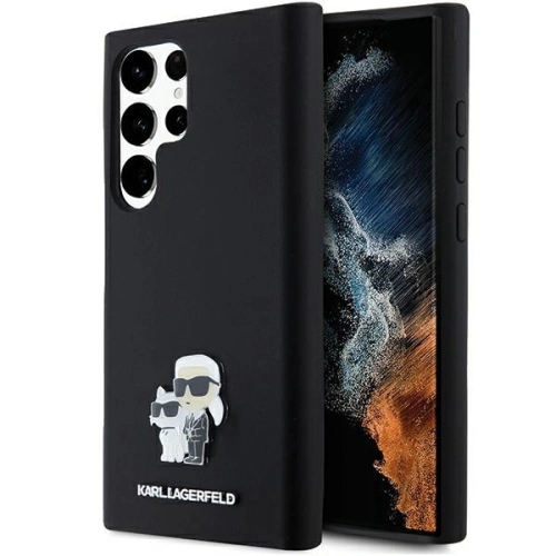 Kup Etui Karl Lagerfeld KLHCS24LSMHKCNPK Samsung Galaxy S24 Ultra tvrdý kryt silikonový Karl&Choupette Metal Pin černý/black - KLD1954 - {ean13} - Sklep Home Screen