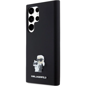 Buy Karl Lagerfeld KLHCS24LSMHKCNPK Samsung Galaxy S24 Ultra hardcase Silicone Karl&Choupette Metal Pin black - KLD1954 - {ean13} - Home Screen Store Europe