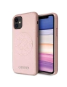 Etui Guess GUHCN61RSSASRG Apple iPhone 11 rózsaszín/pink kemény tok Saffiano 4G Circle Logo