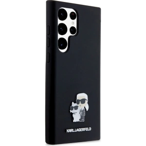 Buy Karl Lagerfeld KLHCS24LSMHKCNPK Samsung Galaxy S24 Ultra hardcase Silicone Karl&Choupette Metal Pin black - KLD1954 - {ean13} - Home Screen Store Europe
