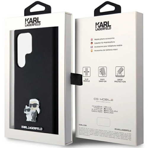 Kup Etui Karl Lagerfeld KLHCS24LSMHKCNPK Samsung Galaxy S24 Ultra tvrdý kryt silikonový Karl&Choupette Metal Pin černý/black - KLD1954 - {ean13} - Sklep Home Screen