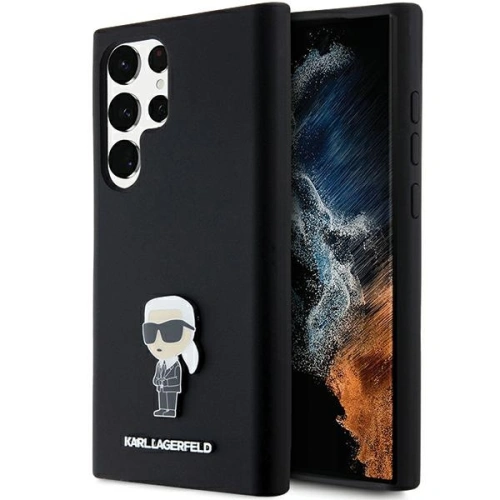 Buy Karl Lagerfeld KLHCS24LSMHKNPK Samsung Galaxy S24 Ultra Silicone Ikonik Metal Pin black - KLD1955 - {ean13} - Home Screen Store Europe