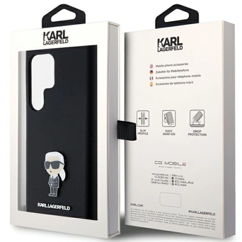 Buy Karl Lagerfeld KLHCS24LSMHKNPK Samsung Galaxy S24 Ultra Silicone Ikonik Metal Pin black - KLD1955 - {ean13} - Home Screen Store Europe