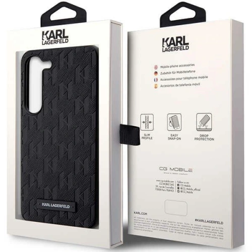 Kup Etui Karl Lagerfeld KLHCS24MSAKLHPK Samsung Galaxy S24+ Plus kemény tok Saffiano Mono Metal Logo fekete/black - KLD1956 - {ean13} - Sklep Home Screen