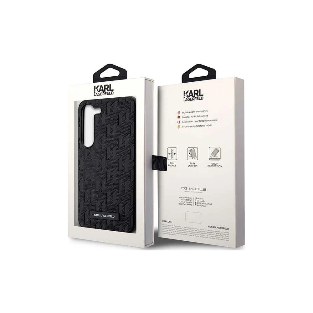 Etui Karl Lagerfeld KLHCS24MSAKLHPK Samsung Galaxy S24+ Plus hardcase Saffiano Mono Metal Logo czarny/black