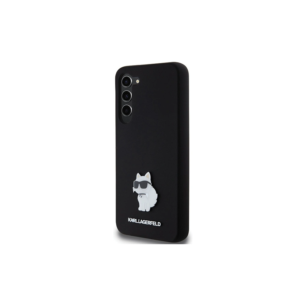 Etui Karl Lagerfeld KLHCS24MSMHCNPK Samsung Galaxy S24+ Plus hardcase Silicone Choupette Metal Pin czarny/black