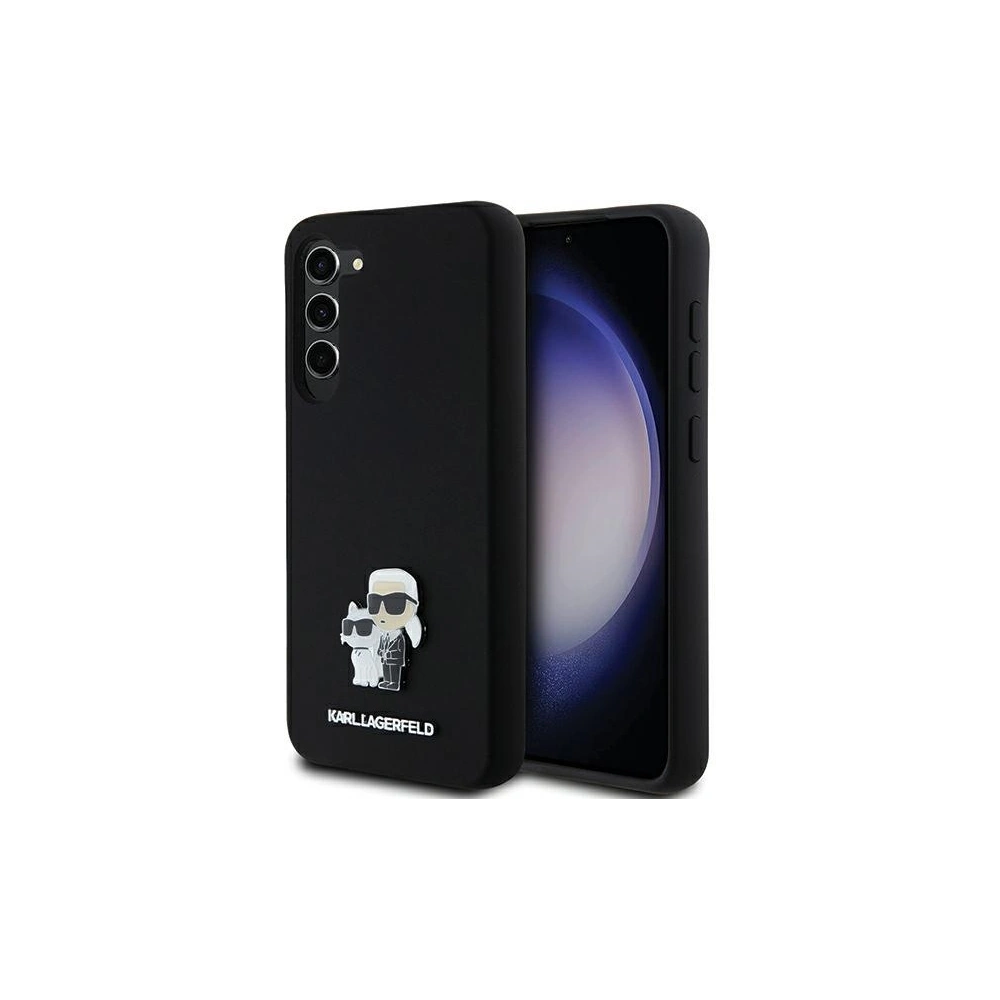 Etui Karl Lagerfeld KLHCS24MSMHKCNPK Samsung Galaxy S24+ Plus hardcase Silicone Karl&Choupette Metal Pin czarny/black