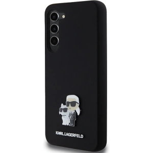 Kup Etui Karl Lagerfeld KLHCS24MSMHKCNPK Samsung Galaxy S24+ Plus hardcase Silicone Karl&Choupette Metal Pin czarny/black - KLD1959 - {ean13} - Sklep Home Screen
