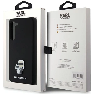 Kup Etui Karl Lagerfeld KLHCS24MSMHKCNPK Samsung Galaxy S24+ Plus hardcase Silicone Karl&Choupette Metal Pin negru/black - KLD1959 - {ean13} - Sklep Home Screen