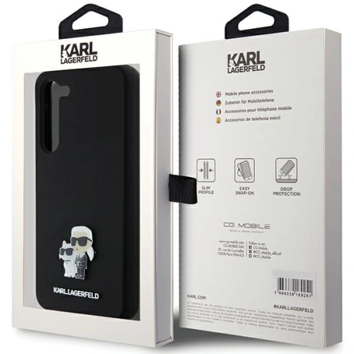 Kup Case Karl Lagerfeld KLHCS24MSMHKCNPK Samsung Galaxy S24+ Plus Hardcase Silikon Karl&Choupette Metallpin schwarz/black - KLD1959 - {ean13} - Sklep Home Screen
