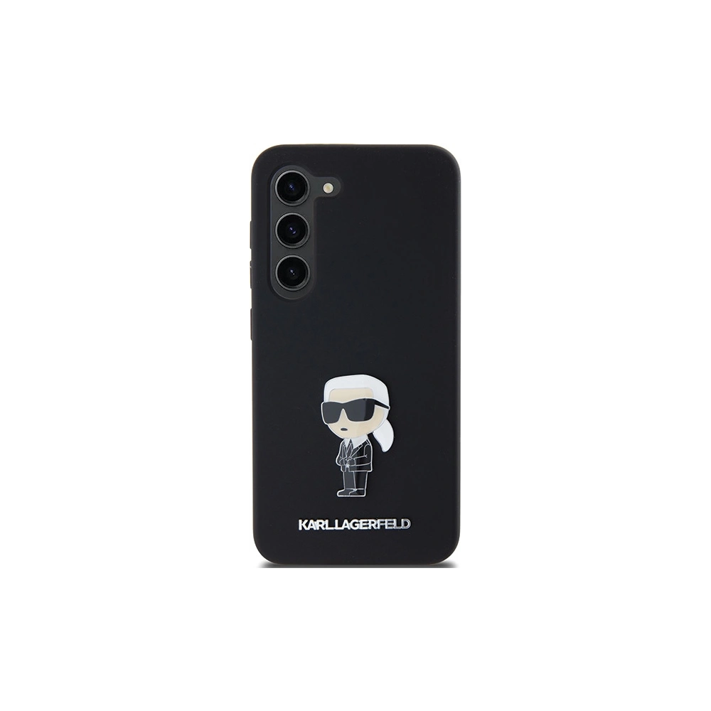Etui Karl Lagerfeld KLHCS24MSMHKNPK Samsung Galaxy S24+ Plus Silicone Ikonik Metal Pin czarny/black