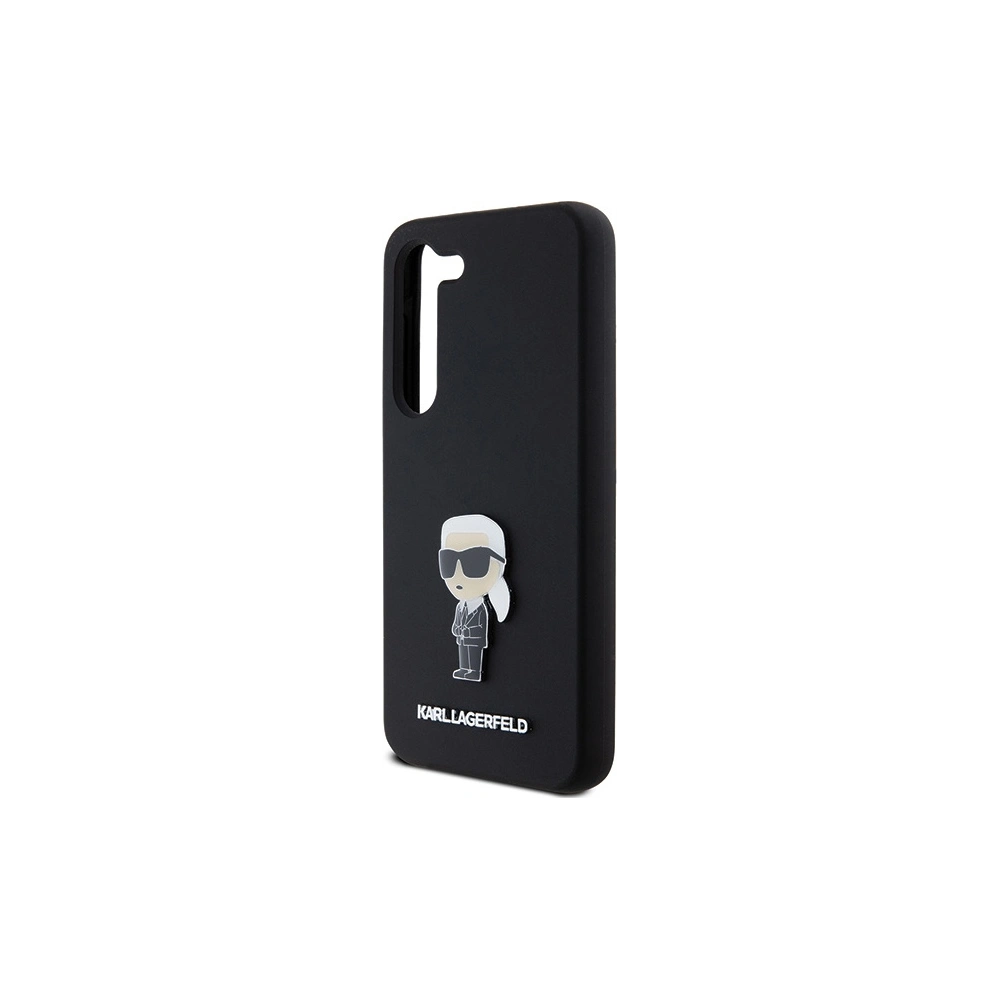 Etui Karl Lagerfeld KLHCS24MSMHKNPK Samsung Galaxy S24+ Plus Silicone Ikonik Metal Pin czarny/black