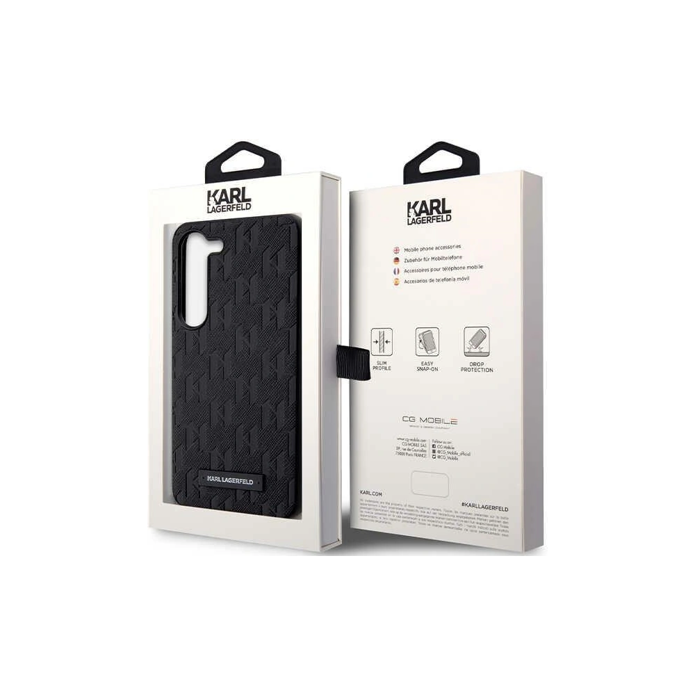 Etui Karl Lagerfeld KLHCS24SSAKLHPK Samsung Galaxy S24 hardcase Saffiano Mono Metal Logo czarny/black