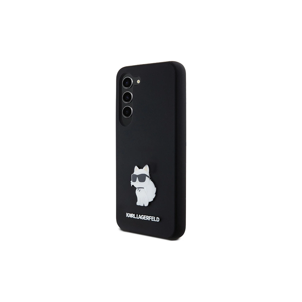 Etui Karl Lagerfeld KLHCS24SSMHCNPK Samsung Galaxy S24 hardcase Silicone Choupette Metal Pin czarny/black