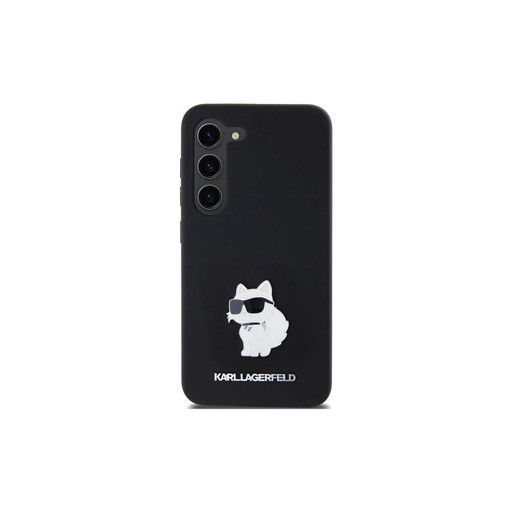 Etui Karl Lagerfeld KLHCS24SSMHCNPK Samsung Galaxy S24 hardcase Silicone Choupette Metal Pin czarny/black