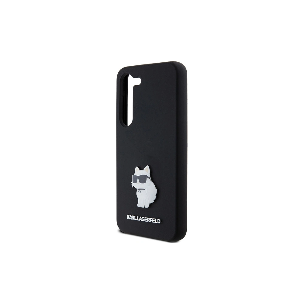 Etui Karl Lagerfeld KLHCS24SSMHCNPK Samsung Galaxy S24 hardcase Silicone Choupette Metal Pin czarny/black