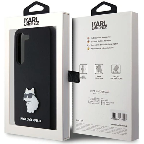 Buy Karl Lagerfeld KLHCS24SSMHCNPK Samsung Galaxy S24 hardcase Silicone Choupette Metal Pin black - KLD1962 - {ean13} - Home Screen Store Europe