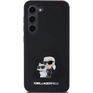 Kup Etui Karl Lagerfeld KLHCS24SSMHKCNPK Samsung Galaxy S24 hardcase Silicone Karl&Choupette Metal Pin czarny/black - KLD1964 - {ean13} - Sklep Home Screen