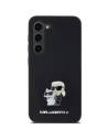 Buy Karl Lagerfeld KLHCS24SSMHKCNPK Samsung Galaxy S24 hardcase Silicone Karl&Choupette Metal Pin black - KLD1964 - {ean13} - Home Screen Store Europe