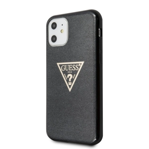 Kup Etui Guess GUHCN61SGTLBK Apple iPhone 11 negru/black hard case Glitter Triangle - GUE238BLK - {ean13} - Sklep Home Screen