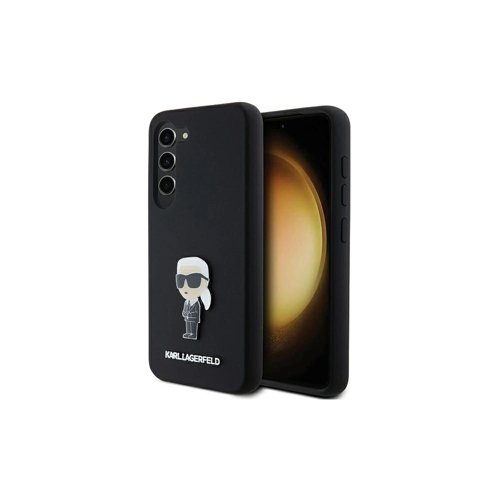 Etui Karl Lagerfeld KLHCS24SSMHKNPK Samsung Galaxy S24 Silicone Ikonik Metal Pin czarny/black